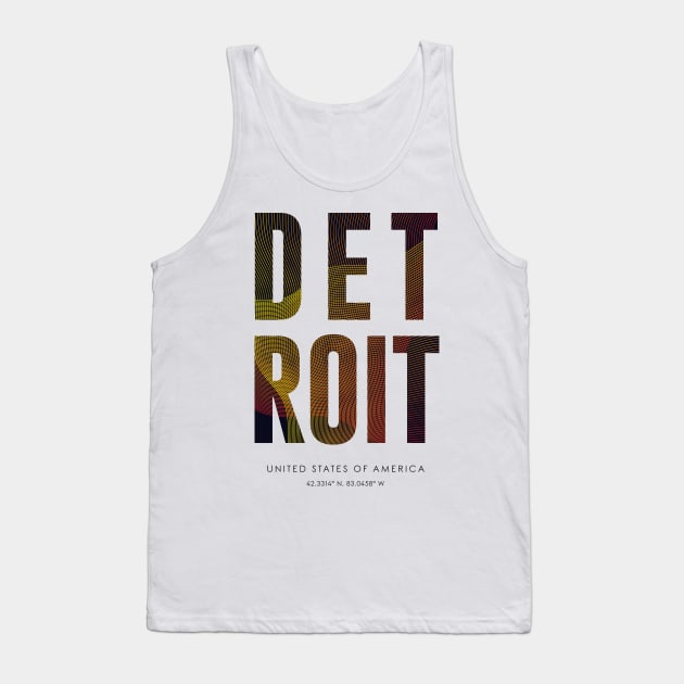 Detroit City typography Tank Top by StudioGrafiikka